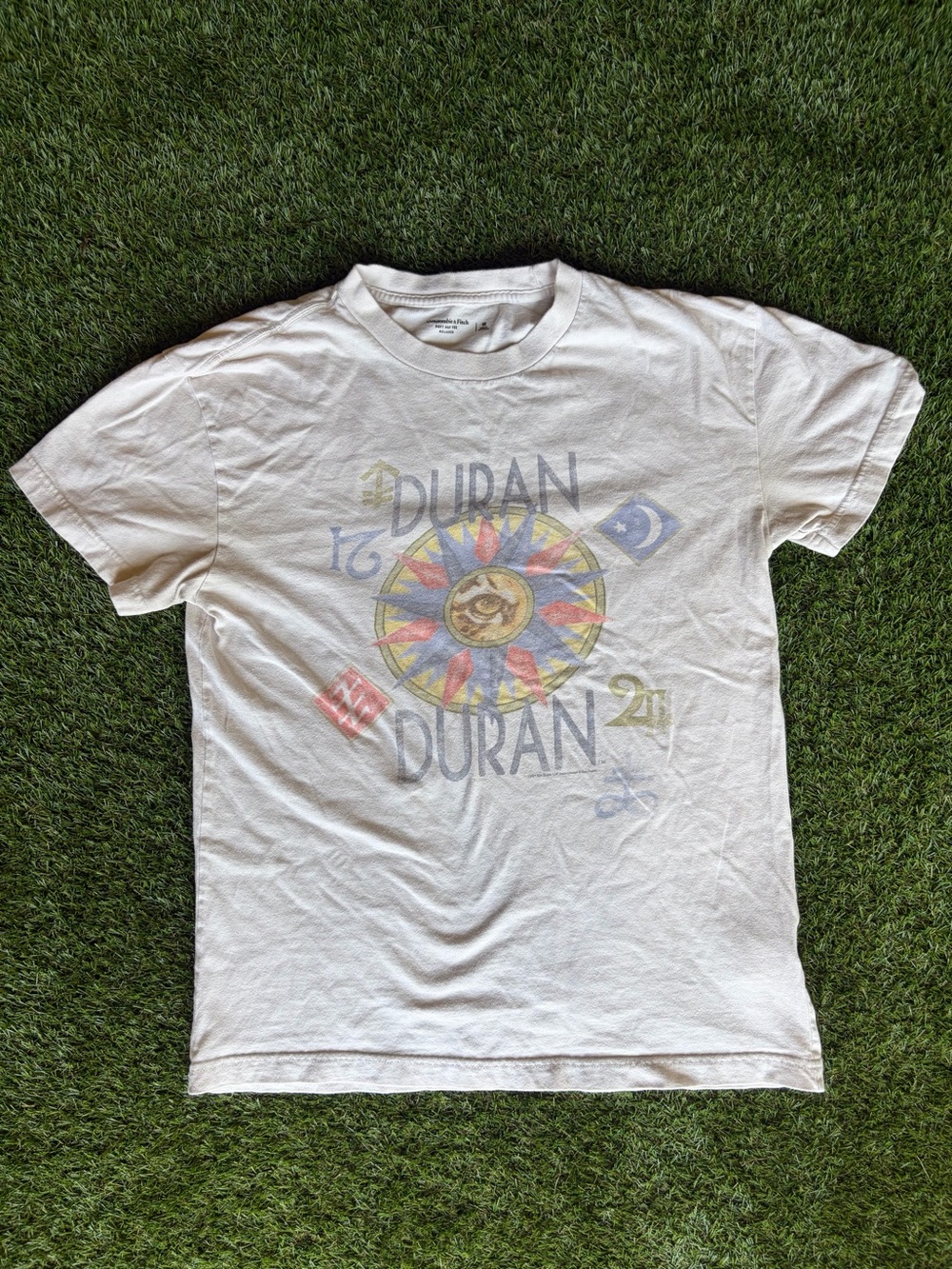 Abercrombie & Fitch White Duran Graphic Short Sleeve Tee